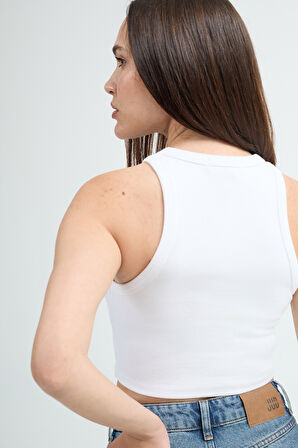 Cultivo 82002 Beyaz Kadın Basic Crop Atlet