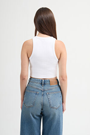 Cultivo 82002 Beyaz Kadın Basic Crop Atlet