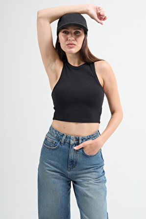 Cultivo 82002 Siyah Kadın Basic Crop Atlet