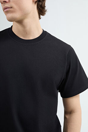 Matias 84001 Regular Fit Siyah Erkek Basic T-Shirt