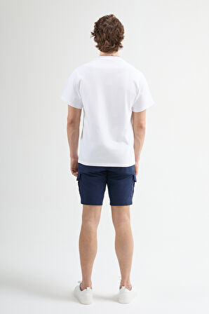 Eduardo 84004 Regular Fit Baskılı Beyaz Erkek Basic T-Shirt