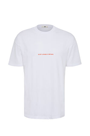 Eduardo 84004 Regular Fit Baskılı Beyaz Erkek Basic T-Shirt