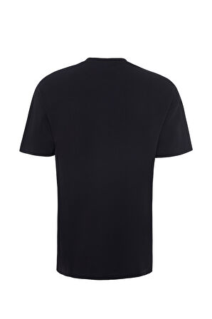 Eduardo 84004 Regular Fit Baskılı Siyah Erkek Basic T-Shirt
