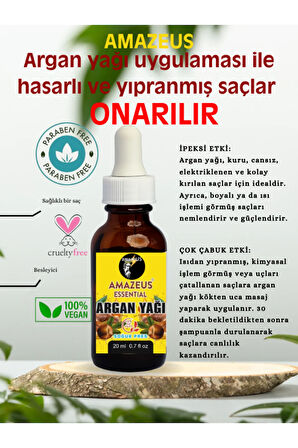 Argan Yağı (%100 SAF VE DOĞAL) Besleyici Etki 20 ml / 0.7 Fl Oz