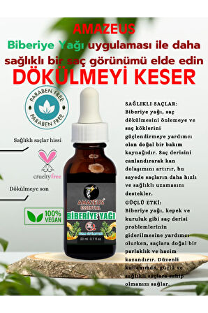 BİBERİYE YAĞI (%100 SAF VE DOĞAL) BESLEYİCİ ETKİ 20 ML / 0.7 fl oz