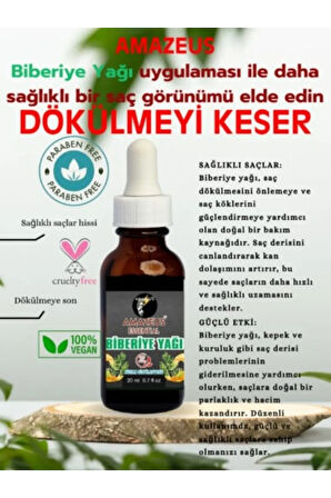 Biberiye Uçucu Yağı 3'lü (%100 SAF VE DOĞAL) Dökülme Önleyici Etki (3X20 ML)