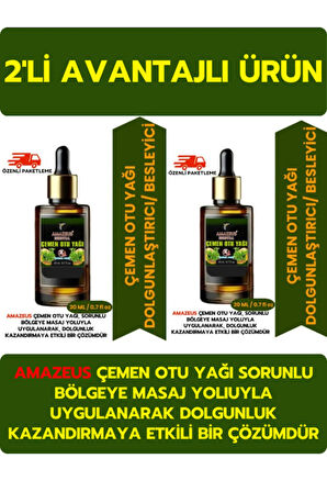 Çemen Otu Yağı 2'li (%100 SAF VE DOĞAL) Besleyici Etki (2*20 ML / 0.7 FL OZ) **avantajlı Ürün**