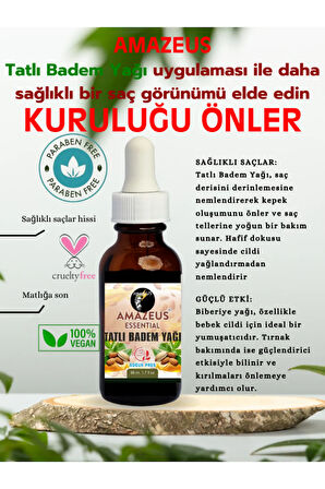 TATLI BADEM YAĞI (%100 SAF VE DOĞAL) BESLEYİCİ ETKİ 50 ML / 1.7 fl oz