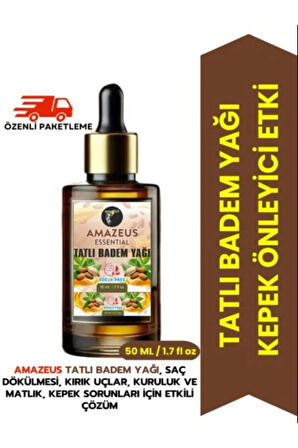 Tatlı Badem Yağı Seti (150ML) - Vegan / Kaş Kirpik Fırçası & Spreyli - Parabensiz, Katkısız