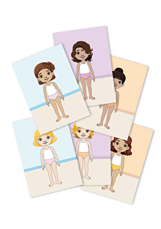 Bitmeyen Tükenmeyen Elbise Giydirme Temalı Tak Çıkar Sticker Boyama Kitabı