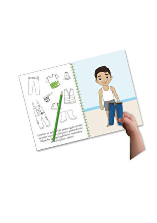 Bitmeyen Tükenmeyen Meslekler Temalı Tak Çıkar Sticker Boyama Kitabı