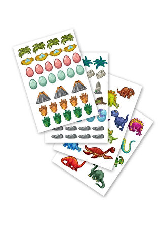Bitmeyen Tükenmeyen Dinazor Temalı Sticker Boyama Kitabı