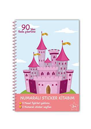 Bitmeyen Tükenmeyen Masal Temalı Tak Çıkar Numaralı Sticker Boyama Kitabı