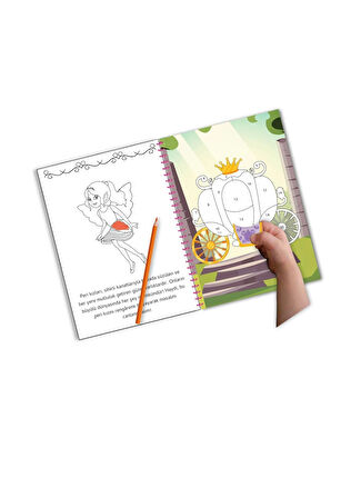 Bitmeyen Tükenmeyen Masal Temalı Tak Çıkar Numaralı Sticker Boyama Kitabı