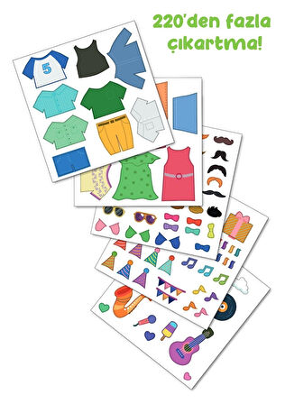 Giydir ve Süsle Ormanda Parti Var Sticker Etkinlik Kitabı