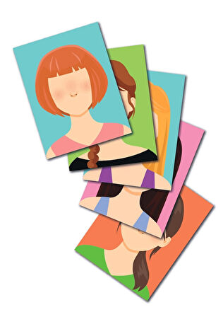 Makyaj & Yüz Tasarım Sticker Kitabı – 20 Sayfa Figür + 6 Sayfa Sticker