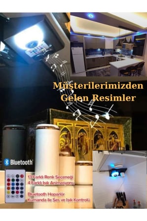 Masfitech Tezgah Altı Bluetooth Müzik Çalar Priz Uzatma Kablolu Siyah