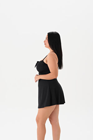 4056MY ELBİSELİ MAYO Siyah