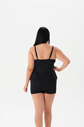 Kadın Şortlu Tankini Takımı 4109MY SYH Siyah