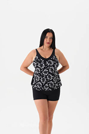 4109MY ŞORTLU TANKİNİ TK. Siyah