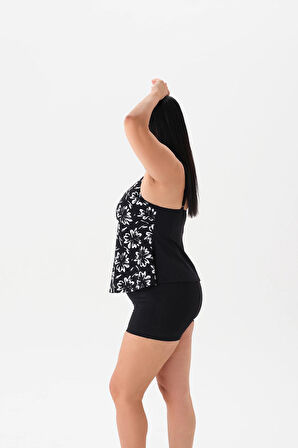 4109MY ŞORTLU TANKİNİ TK. Siyah