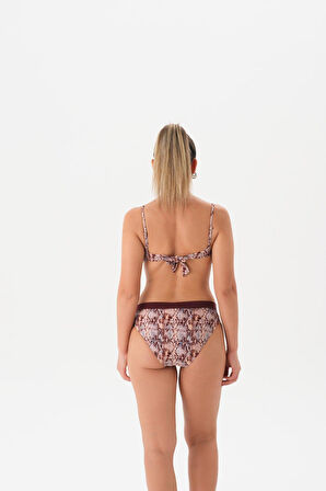 4216BK KAPLI STRAPLEZ BİKİNİ TK. Kahverengi