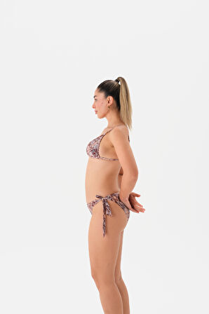 4218BK KAPLI ÜÇGEN BİKİNİ TK. Kahverengi