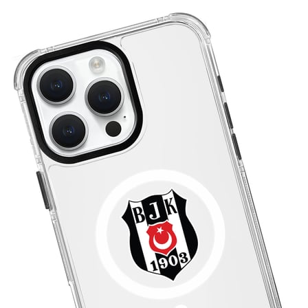 iPhone 16 Beşiktaş Magsafe Logo Şeffaf Telefon Kılıfı