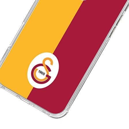 iPhone 16 Galatasaray Parçalı Logo Şeffaf Telefon Kılıfı