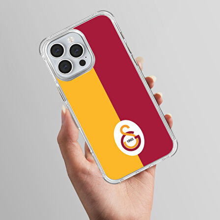 iPhone 16 Galatasaray Parçalı Logo Şeffaf Telefon Kılıfı