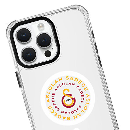 iPhone 14 Pro Galatasaray Magsafe Aslolan Şeffaf Telefon Kılıfı