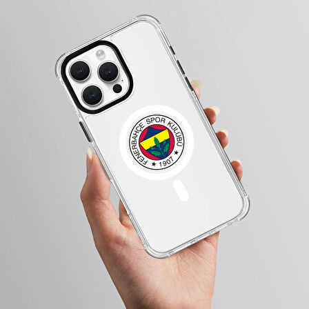 iPhone 16 Fenerbahçe Magsafe Logo Şeffaf Telefon Kılıfı