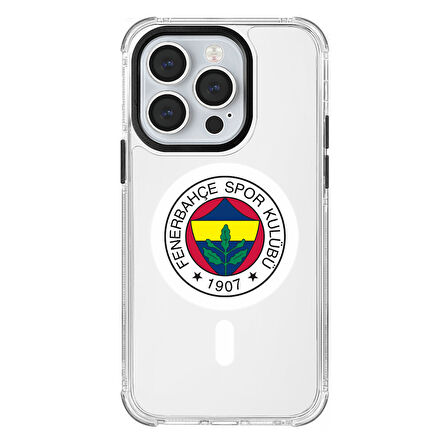 iPhone 14 Pro Fenerbahçe Magsafe Logo Şeffaf Telefon Kılıfı