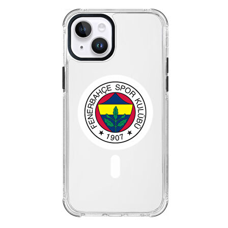 iPhone 14 Fenerbahçe Magsafe Logo Şeffaf Telefon Kılıfı