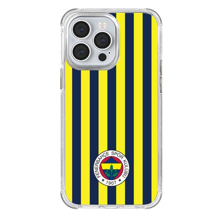 iPhone 13 Pro Fenerbahçe Çubuklu Şeffaf Telefon Kılıfı