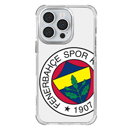 iPhone 16 Pro Fenerbahçe Büyük Logo Şeffaf Telefon Kılıfı