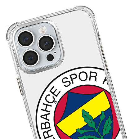 iPhone 16 Pro Fenerbahçe Büyük Logo Şeffaf Telefon Kılıfı