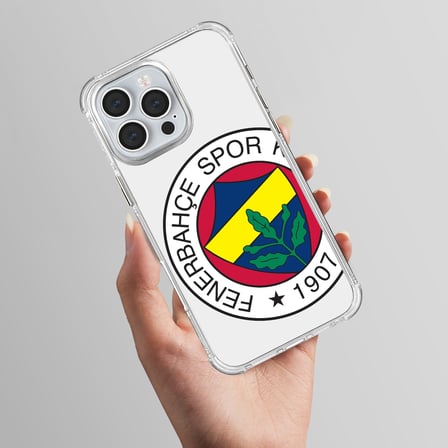 iPhone 16 Fenerbahçe Büyük Logo Şeffaf Telefon Kılıfı