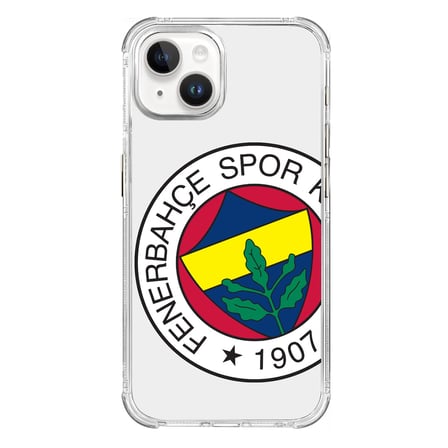 iPhone 15 Pro Fenerbahçe Büyük Logo Şeffaf Telefon Kılıfı