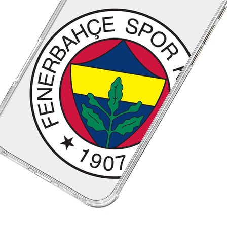iPhone 15 Pro Fenerbahçe Büyük Logo Şeffaf Telefon Kılıfı