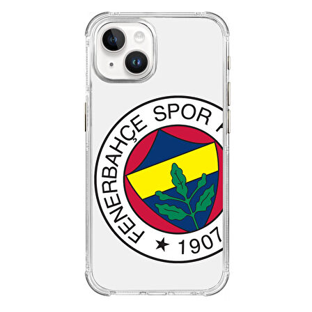 iPhone 15 Fenerbahçe Büyük Logo Şeffaf Telefon Kılıfı