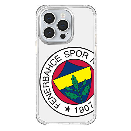 iPhone 14 Pro Fenerbahçe Büyük Logo Şeffaf Telefon Kılıfı