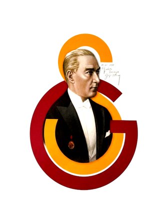 Galatasaray Atatürk Arma Büyük Sticker 40X50Cm Orijinal Lisanslı Ürün