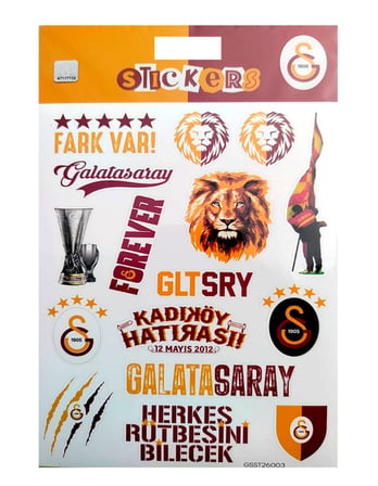 Galatasaray Fark Var Sticker Sheet Karışık Orijinal Lisanslı
