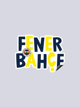 Fenerbahçe Sarı Lacivert Büyük Sticker 40x50 cm