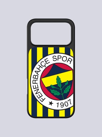 Fenerbahçe Sarı Lacivert Çubuklu Büyük Arma Cam Telefon Kılıfı