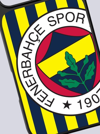 Fenerbahçe Sarı Lacivert Çubuklu Büyük Arma Cam Telefon Kılıfı
