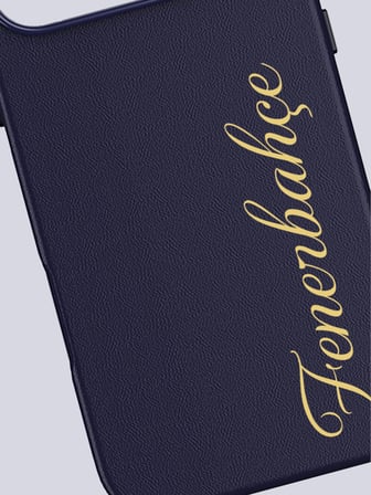 Fenerbahçe Lacivert Gold El Yazı Deri Magsafe Telefon Kılıfı