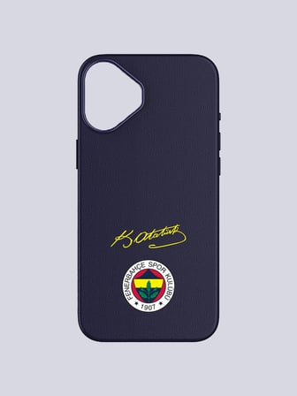 Fenerbahçe Lacivert Arma Atatürk İmza Deri Magsafe Telefon Kılıfı