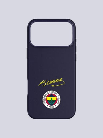 Fenerbahçe Lacivert Arma Atatürk İmza Deri Magsafe Telefon Kılıfı